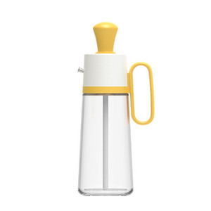 Sticlă cu distribuitor de ulei 2 în 1 cu design perie. Sticla convenabilă pentru condimente lichide pentru articole de bucătărie, multifuncțională