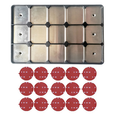 4/12/15 vnt Magnetinių prieskonių stiklainių pagrindas nerūdijančio plieno prieskonių skardos sienoje montuojamas plokščių lentynas magnetiniam prieskonių konteineriui