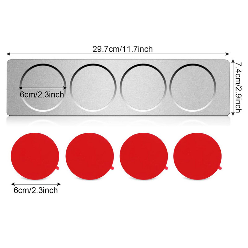 4/12/15 vnt Magnetinių prieskonių stiklainių pagrindas nerūdijančio plieno prieskonių skardos sienoje montuojamas plokščių lentynas magnetiniam prieskonių konteineriui