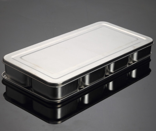 Japanski set kutija za začine od nehrđajućeg čelika, kreativna staklenka za začine, 6 rešetki, 8 rešetki, opcija s poklopcem, kuhinjska kutija za zdrave začine Q221