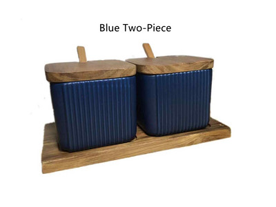 Kreatív, hordozható négyzet alakú, egyenes szemű fűszeres edény, háztartási kombinációs fűszerdoboz, tartós kerámia készlet konyhába