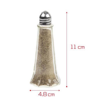 (Σετ 2) Sprinkler Pepper Bottle Mini Glass Seasoning Bottle Salt and Pepper Shaker Επιτραπέζιο πορώδες μπουκάλι καρυκευμάτων