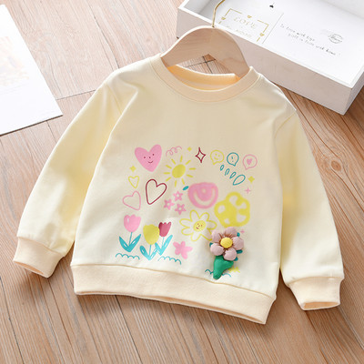 Naujo modelio vaikiška palaidinė su 3D elementu mergaitėms