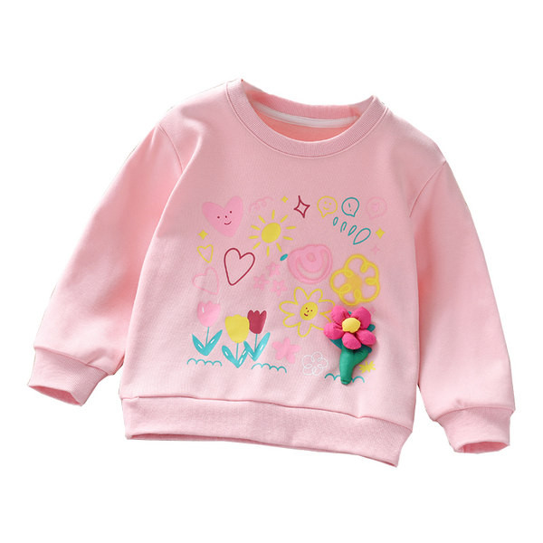 Naujo modelio vaikiška palaidinė su 3D elementu mergaitėms