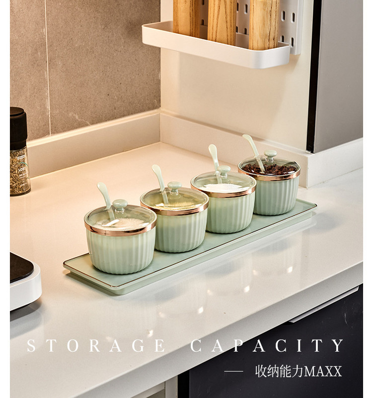 1/3/4 darabos készlet Könnyű luxus fűszeres doboz Fűszertartó Konyhai fűszertartály Só Fűszerrendező Műanyag tárolódoboz Fűszereszközök