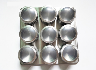 Set borcane magnetice pentru condimente cu tavă din oțel inoxidabil pentru sare și piper, organizator de condimente, sticle, seturi de gadgeturi de bucătărie