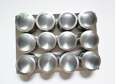 Set borcane magnetice pentru condimente cu tavă din oțel inoxidabil pentru sare și piper, organizator de condimente, sticle, seturi de gadgeturi de bucătărie