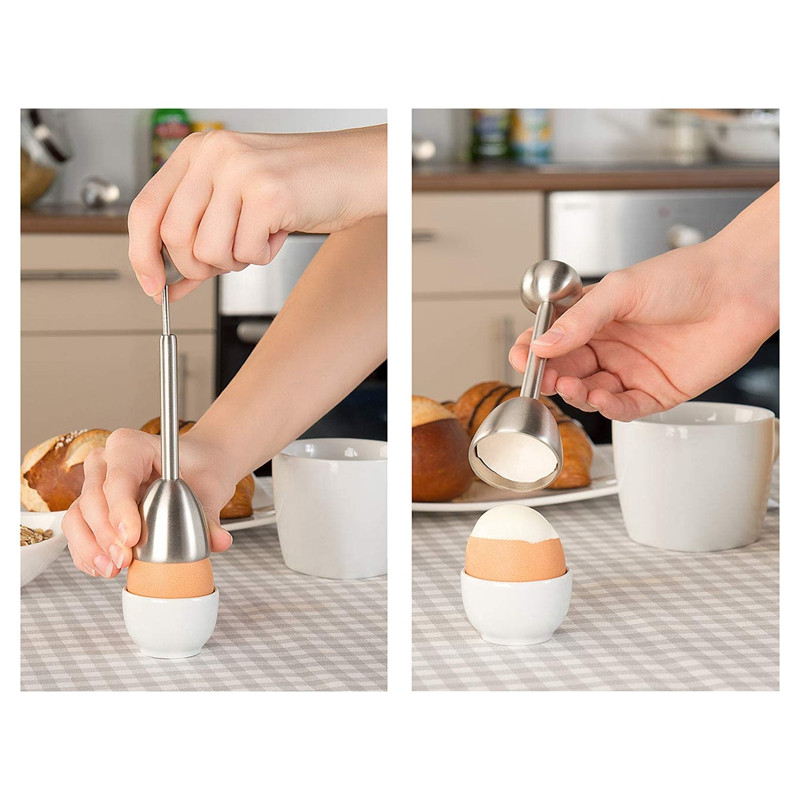 Deschizător de ouă din oțel inoxidabil 304, deschizător de coji de ouă, tăietor de coajă de ouă