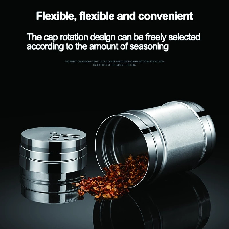 Druskos ir pipirų plaktuvas Prieskonių indeliai Nerūdijančio plieno skardinės Stovyklavietės Namų ūkis Cukraus Maisto Prieskonių Talpyklos Virtuvės prietaisų rinkiniai