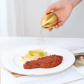 4db Fűszeres TÉRKÉS Tojás alakú rozsdamentes acél borsos tégely Sótartó Hordozható Grill Piknik Arcilos Gyógynövény Fűszereszköz