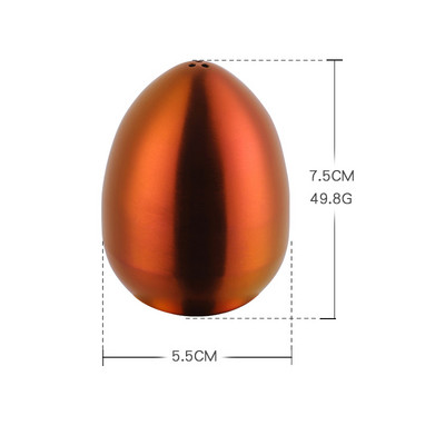 4db Fűszeres TÉRKÉS Tojás alakú rozsdamentes acél borsos tégely Sótartó Hordozható Grill Piknik Arcilos Gyógynövény Fűszereszköz