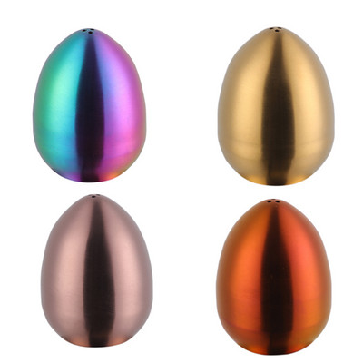 4db Fűszeres TÉRKÉS Tojás alakú rozsdamentes acél borsos tégely Sótartó Hordozható Grill Piknik Arcilos Gyógynövény Fűszereszköz