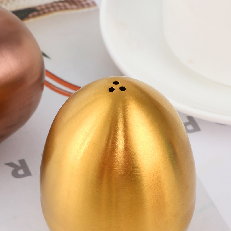 4db Fűszeres TÉRKÉS Tojás alakú rozsdamentes acél borsos tégely Sótartó Hordozható Grill Piknik Arcilos Gyógynövény Fűszereszköz