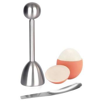Ανοξείδωτο ατσάλι για βρασμένα αυγά Topper EggShell Cracker Ανοιχτήρι Αυγοθήκη κουταλιού Gadgets κουζίνας