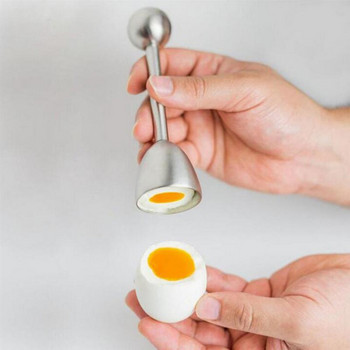 Отварачка за яйца от неръждаема стомана 304 Ръчни инструменти за яйца Ножици Крекер за яйчени черупки Топер Отварачка за яйца Разделител Кухненски инструменти Аксесоари