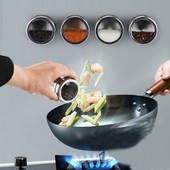 Borcane magnetice pentru condimente cu suport montat pe perete Cutii de condimente din oțel inoxidabil Recipiente pentru condimente cu etichetă pentru condimente