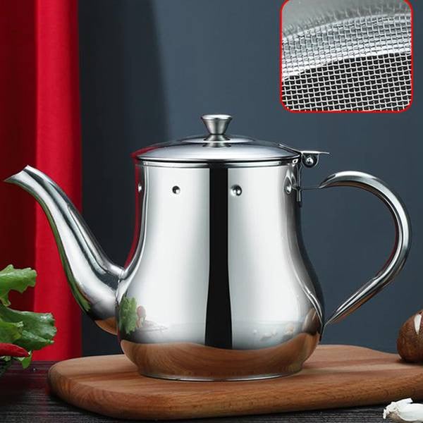 Roostevabast terasest köögiõli kann teekann mee mahuti kohvikeetja induktsioon teelehe infusioonifiltriga kohvitööriist