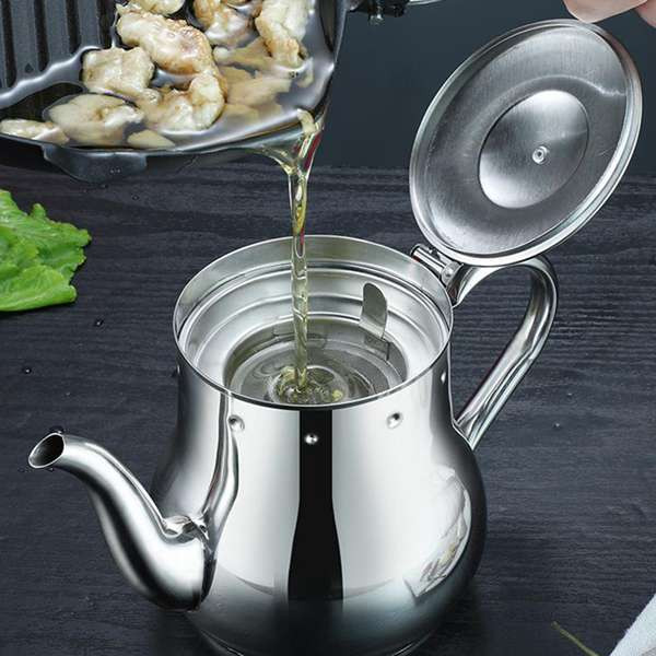 Roostevabast terasest köögiõli kann teekann mee mahuti kohvikeetja induktsioon teelehe infusioonifiltriga kohvitööriist