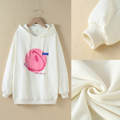 Hanorac lung cu glugă pentru fete cu cravate