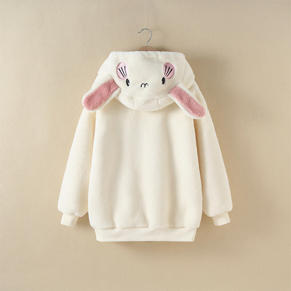 Pūstas vaikiškas megztinis su gobtuvu mergaitėms