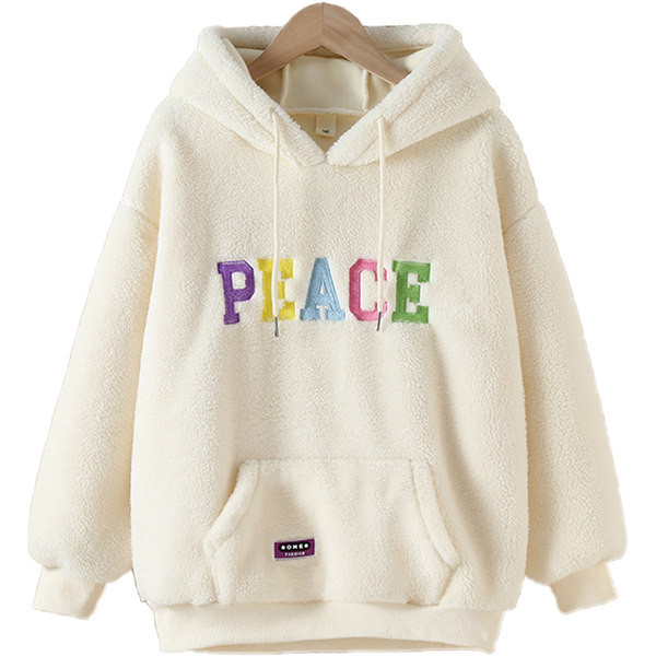 Pūstas vaikiškas megztinis su gobtuvu mergaitėms