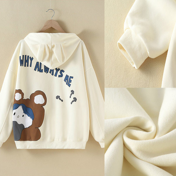 Hanorac sport lat pentru fete cu aplicație și glugă