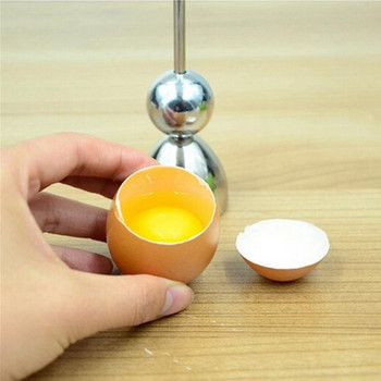 Φορητό από ανοξείδωτο ατσάλι Egg Topper Long Handle Egg Cutter Boiled Egg Topper Eggs Ανοιχτήρι τσόφλι Αξεσουάρ κουζίνας Gadget Νέο
