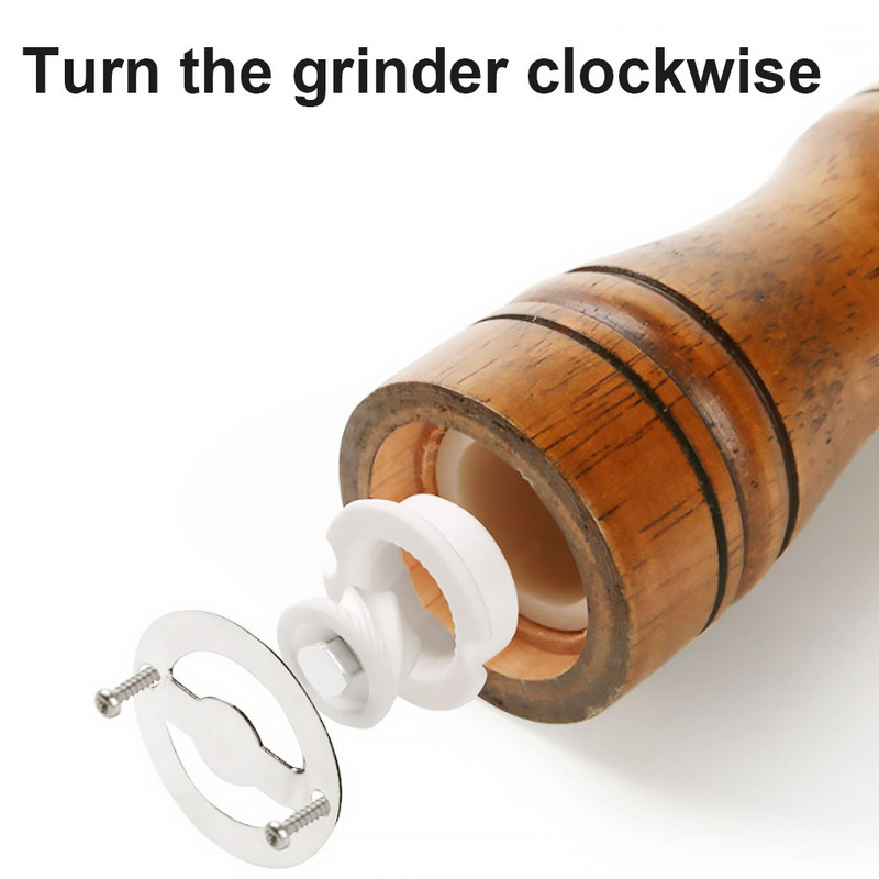 Medienos pipirų prieskonių malūnėlių rinkinys Rankinių prieskonių malūnėlių malūnėlis Keraminis šlifavimo šlifavimo šerdis Virtuvės įrankiai Maisto gaminimo BBQ įrankiai