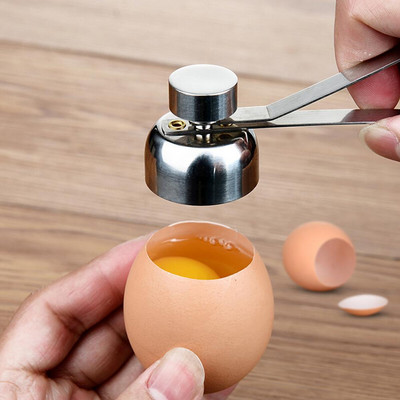 Нова практична метална ножица за яйца Egg Topper Cutter Отварачка за черупки от неръждаема стомана Варено сурово яйце Отворено Творчески комплект кухненски инструменти