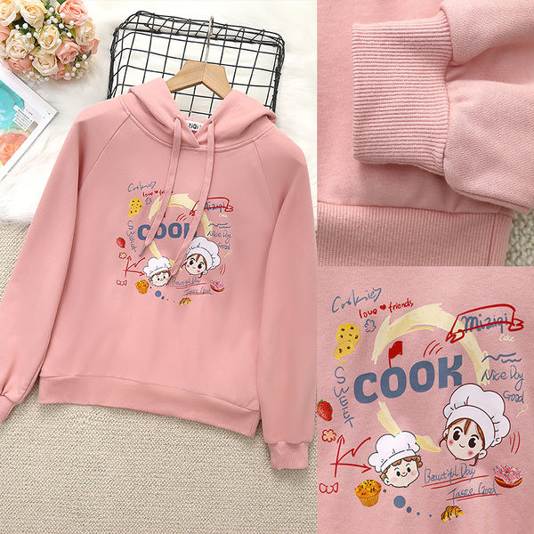 Hanorac casual pentru copii cu imprimeu și glugă