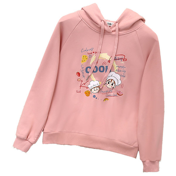 Hanorac casual pentru copii cu imprimeu și glugă