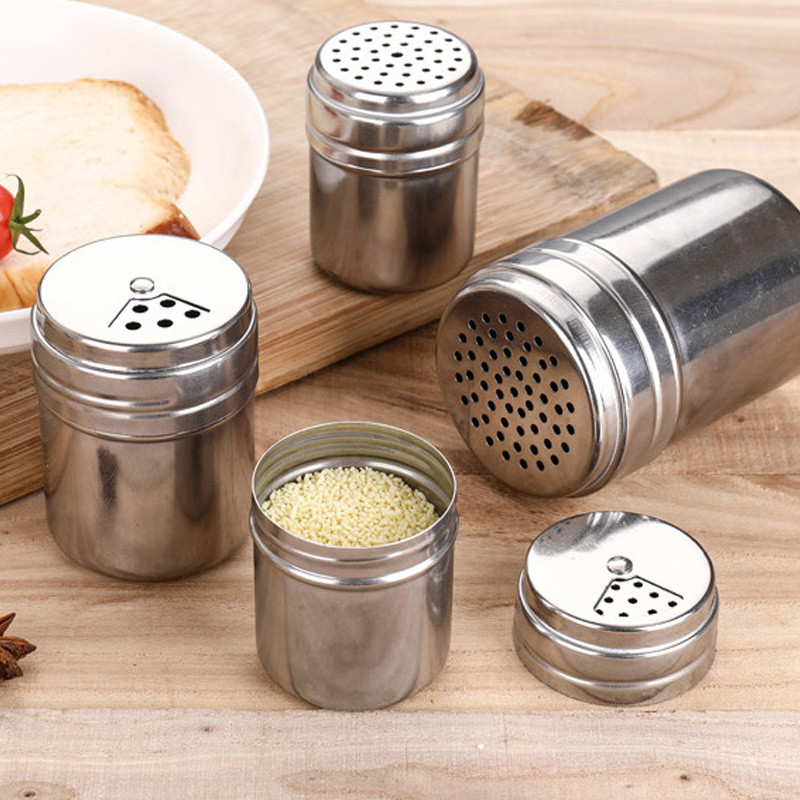 Agitatoare de sare și piper din oțel inoxidabil Borcan de depozitare a condimentelor Seturi de obiecte de bucătărie Organizator de condimente Recipiente Set de recipiente pentru borcane
