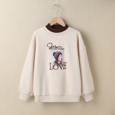 Naujo modelio vaikiška palaidinė su ovalia iškirpte mergaitėms