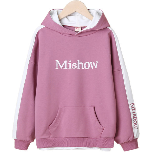 Paprasti megztiniai mergaitėms su gobtuvu ir kišene