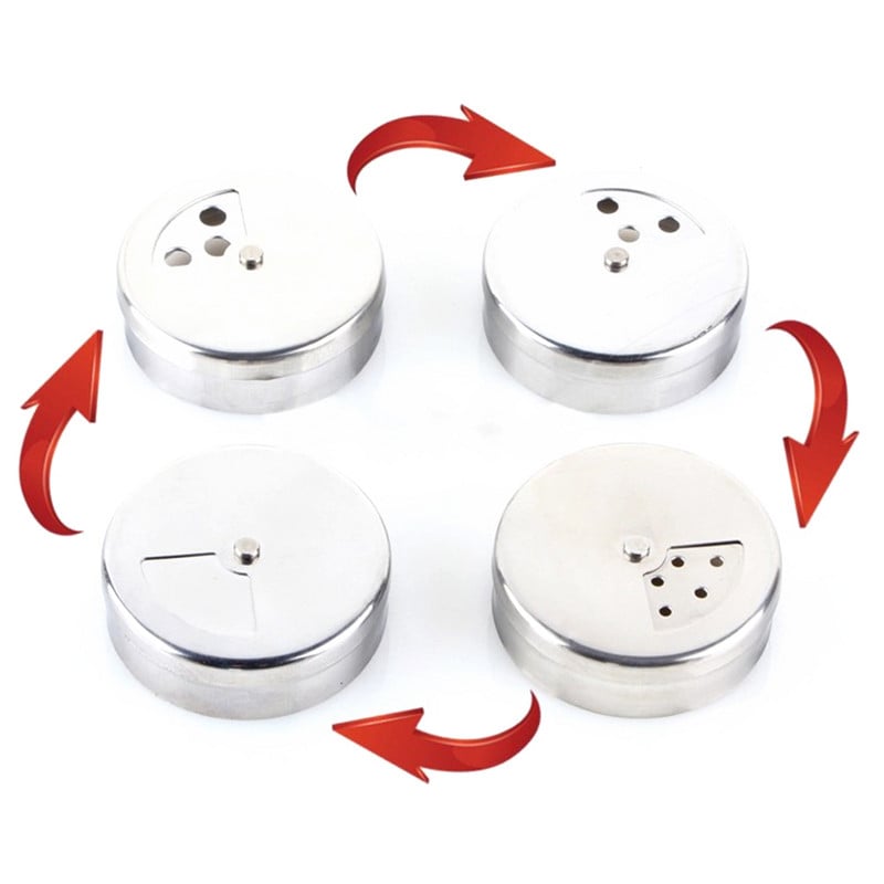 Cutie de condimente de sticlă cu capac rotativ Sticlă de condimente Agitator de piper Sare Sticla cu sigiliu de susan Grătar Ustensile de bucătărie