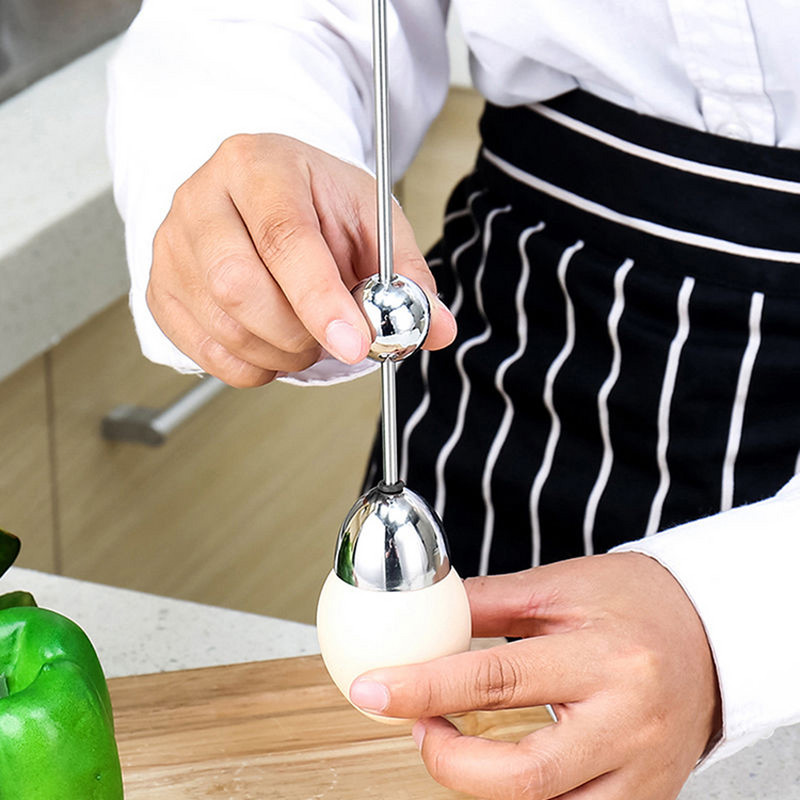 1 buc din oțel inoxidabil ou fiert Topper coajă Top Cutter Deschidetor ciocănitor Instrument de bucătărie Multifuncțional Ouă Biscuit Separator Deschizător