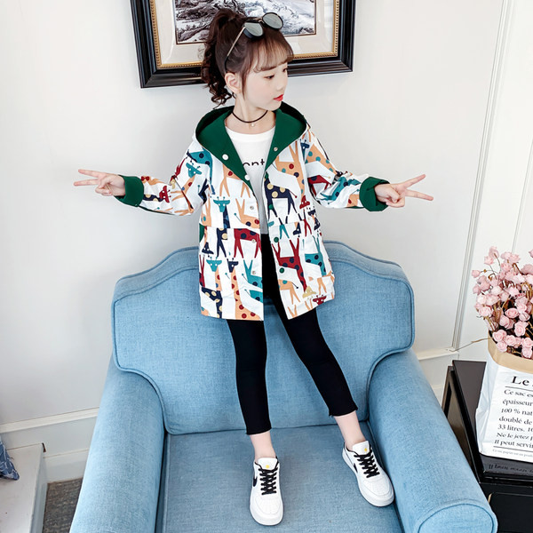 Dječja jesenska dvostrana vjetrovka za djevojčice