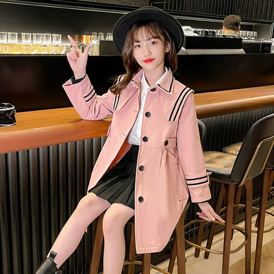 Ležerna vjetrovka s gumbima za djevojčice