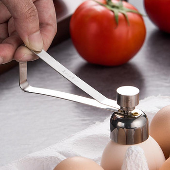 Нова практична метална ножица за яйца Egg Topper Cutter Отварачка за черупки от неръждаема стомана Варено сурово яйце Отворено Творчески комплект кухненски инструменти