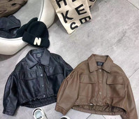 Geaca de toamna pentru fete din piele ecologica