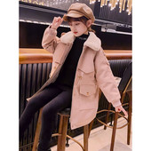 Geaca de toamna iarna pentru fete cu guler in puf