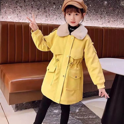 Geaca de toamna iarna pentru fete cu guler in puf