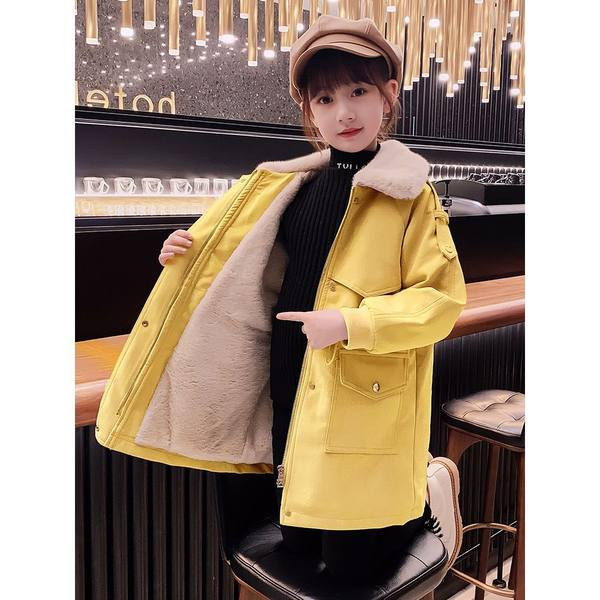 Geaca de toamna iarna pentru fete cu guler in puf