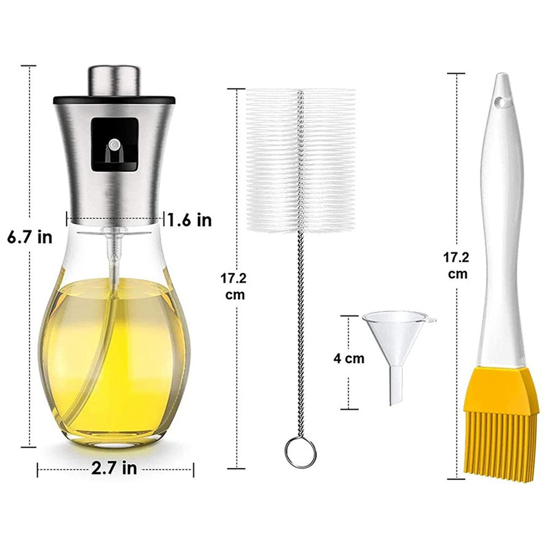 Pulverizator de ulei de măsline pentru gătit, sticlă de pulverizator de ulei, pulverizator de ulei reîncărcat Mister pentru gătit, coacere, grătar