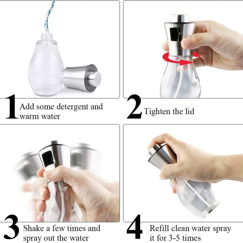 Pulverizator de ulei de măsline pentru gătit, sticlă de pulverizator de ulei, pulverizator de ulei reîncărcat Mister pentru gătit, coacere, grătar