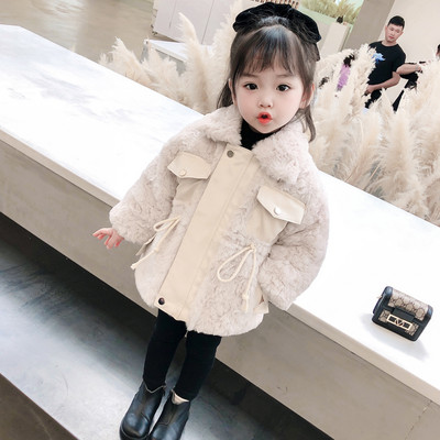 Geacă din piele ecologică la modă pentru fete cu șireturi și fermoar