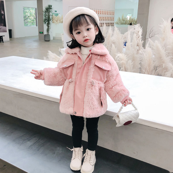 Geacă din piele ecologică la modă pentru fete cu șireturi și fermoar