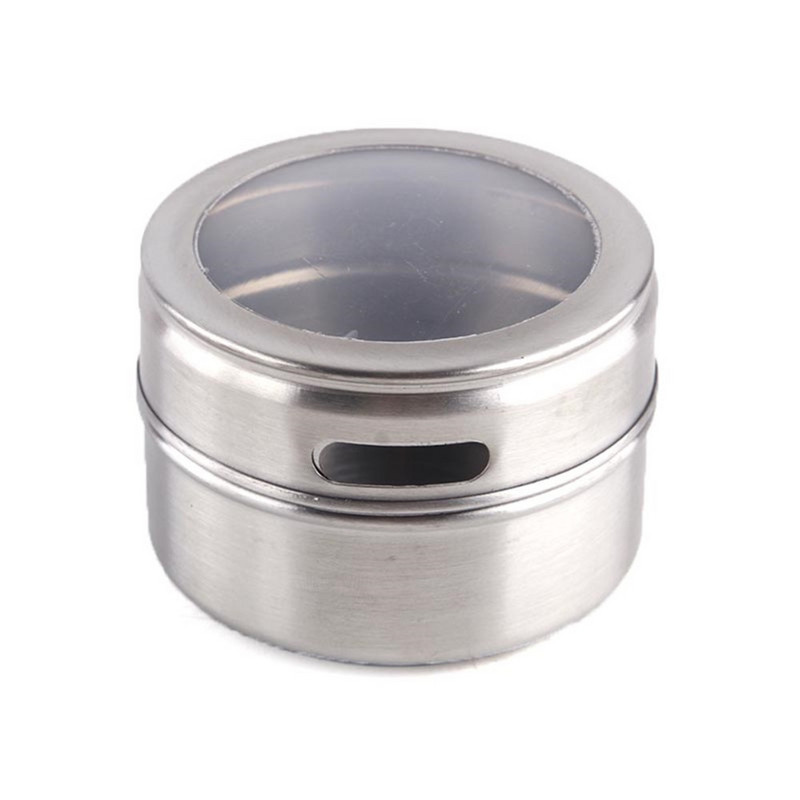 Set de oale de condimente din oțel inoxidabil vizibil Set de sticle de condimente de uz casnic Set de tip magnetic cu autocolante Ustensile de bucătărie Borcane de condimente