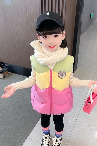 Vesta pentru copii pentru fete cu fermoar