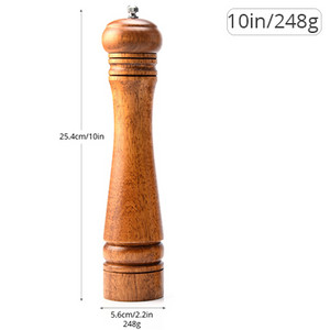 Konco medienos pipirų malūnėlis, druskos ir pipirų malūnėlis su stipriu reguliuojamu keraminiu malūnu rankiniu prieskonių malūnu virtuvės įrankiu